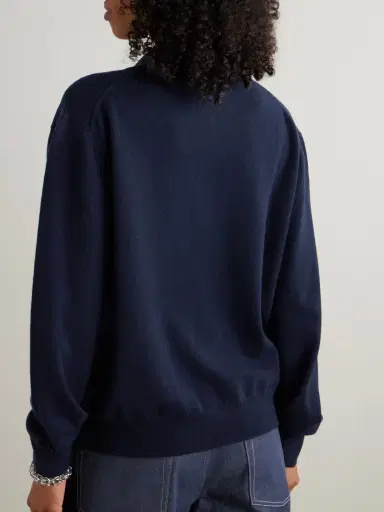 RÓHE Merino Wool And Cashmere-blend Polo Sweater | Thumbnail 4 RÓHE Merino Wool And Cashmere-blend Polo Sweater | Thumbnail 4