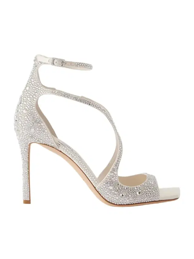 Jimmy Choo Azia 95 Crystal-embellished Satin Sandals