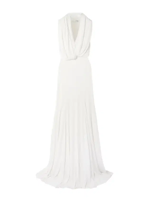 Ripple Stretch-jersey Halterneck Gown