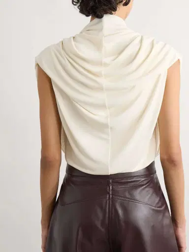 Alaïa Hooded Draped Jersey Bodysuit | Thumbnail 3