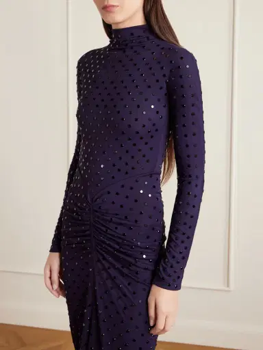 Alaïa Gathered Crystal-embellished Jersey Midi Dress | Thumbnail 3