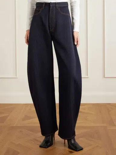 Alaïa Denim High-rise Barrel-leg Jeans | Thumbnail 3 Alaïa Denim High-rise Barrel-leg Jeans | Thumbnail 3