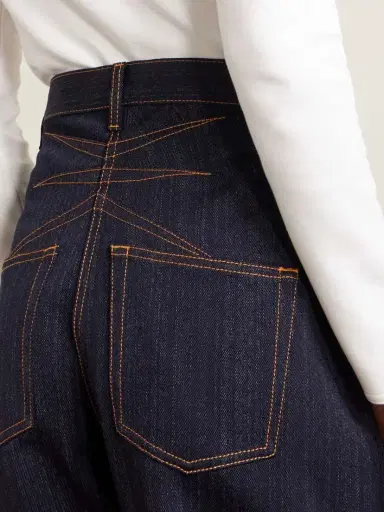 Alaïa Denim High-rise Barrel-leg Jeans | Thumbnail 5 Alaïa Denim High-rise Barrel-leg Jeans | Thumbnail 5
