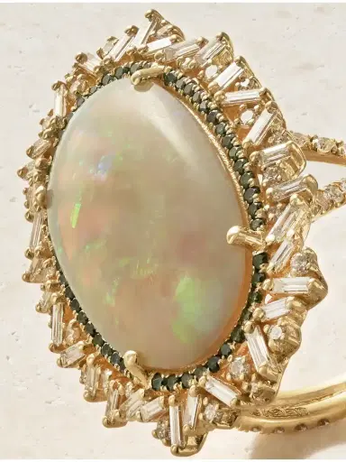 Suzanne Kalan 18-karat Gold, Opal And Diamond Ring | Thumbnail 4
