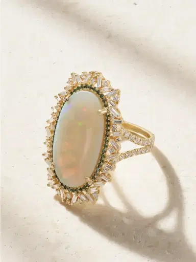 Suzanne Kalan 18-karat Gold, Opal And Diamond Ring | Thumbnail 1