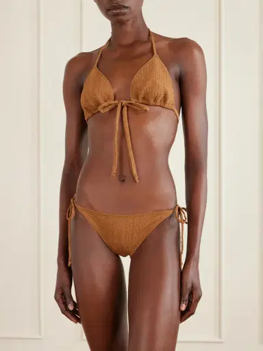Lisa Marie Fernandez Seersucker Triangle Bikini | Thumbnail 2 Lisa Marie Fernandez Seersucker Triangle Bikini | Thumbnail 2