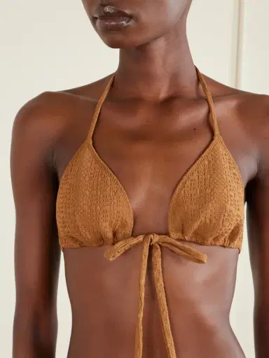 Lisa Marie Fernandez Seersucker Triangle Bikini | Thumbnail 4 Lisa Marie Fernandez Seersucker Triangle Bikini | Thumbnail 4