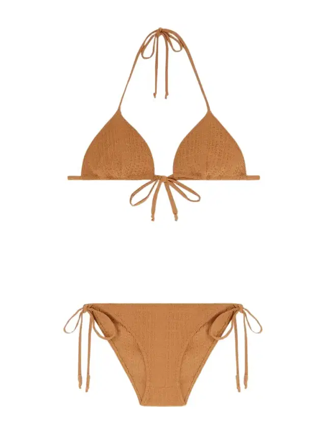 Seersucker Triangle Bikini
