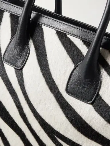 Nili Lotan Freddie Leather-trimmed Zebra-print Calf Hair Tote | Thumbnail 4 Nili Lotan Freddie Leather-trimmed Zebra-print Calf Hair Tote | Thumbnail 4
