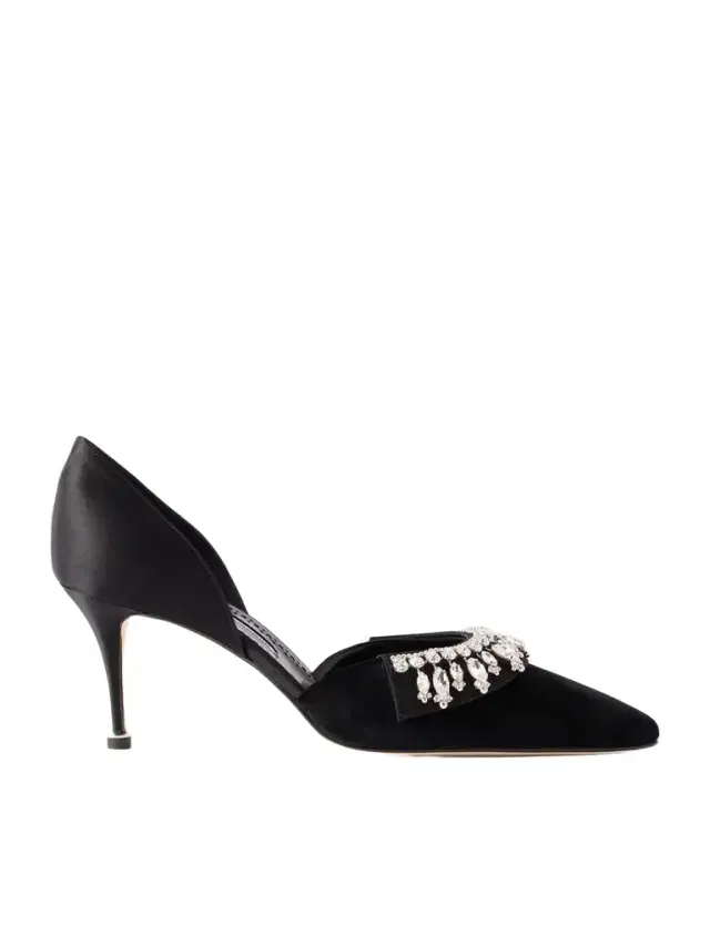 Tulidor 70 Crystal-embellished Velvet Pumps