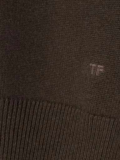 Tom Ford Off-the-shoulder Cropped Embroidered Cashmere Cardigan | Thumbnail 4