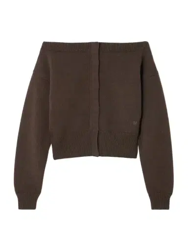 Tom Ford Off-the-shoulder Cropped Embroidered Cashmere Cardigan | Thumbnail 1
