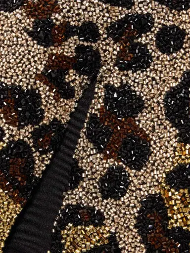 Clio Peppiatt Eartha Embellished Leopard-print Stretch-mesh Mini Dress | Thumbnail 4 Clio Peppiatt Eartha Embellished Leopard-print Stretch-mesh Mini Dress | Thumbnail 4