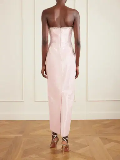 Clio Peppiatt Selene Embellished Scalloped Strapless Satin-crepe Gown | Thumbnail 3 Clio Peppiatt Selene Embellished Scalloped Strapless Satin-crepe Gown | Thumbnail 3