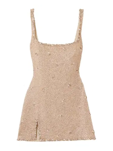 Clio Peppiatt Athena Embellished Stretch-mesh Mini Dress | Thumbnail 1