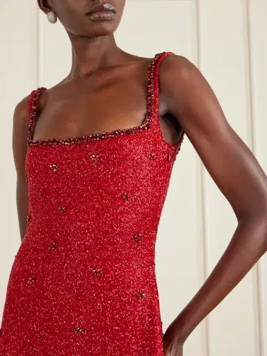 Clio Peppiatt Athena Embellished Stretch-mesh Mini Dress | Thumbnail 4