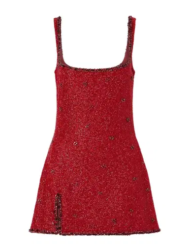 Clio Peppiatt Athena Embellished Stretch-mesh Mini Dress | Thumbnail 1
