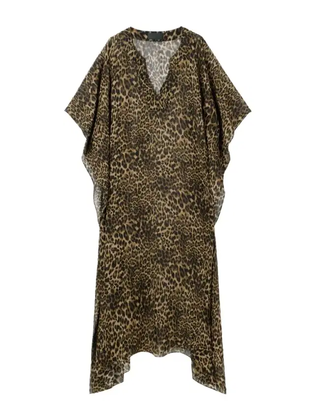 Erica Leopard-print Silk Crepe De Chine Kaftan