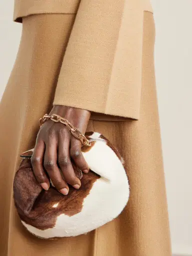 Gabriela Hearst Soft Demi Cow-print Calf Hair Clutch | Thumbnail 6