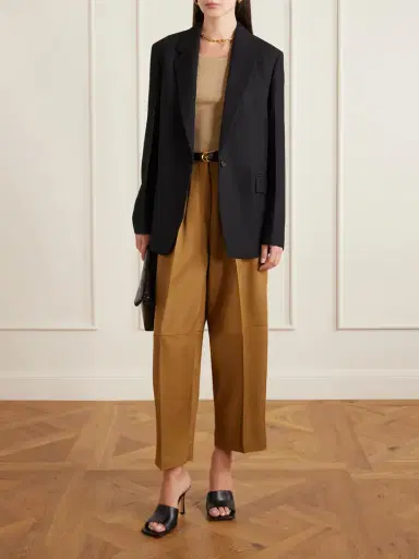 Altuzarra Dash Pleated Twill Barrel-leg Pants | Thumbnail 2 Altuzarra Dash Pleated Twill Barrel-leg Pants | Thumbnail 2