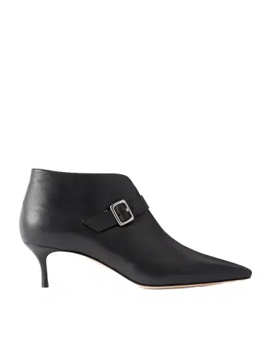 Manolo Blahnik Mendiola 50 Buckled Leather Ankle Boots | Thumbnail 1 Manolo Blahnik Mendiola 50 Buckled Leather Ankle Boots | Thumbnail 1