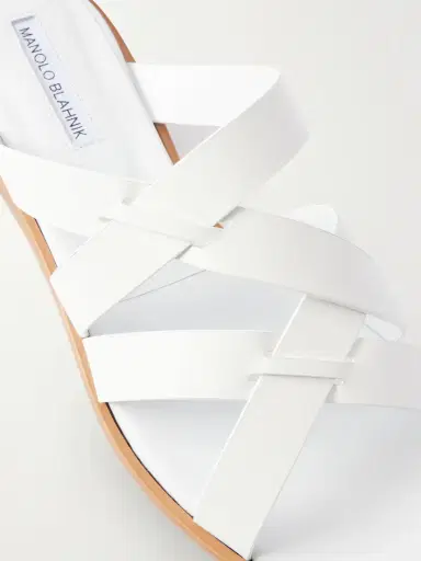 Manolo Blahnik Marvina Leather Slides | Thumbnail 5 Manolo Blahnik Marvina Leather Slides | Thumbnail 5