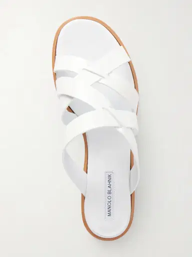 Manolo Blahnik Marvina Leather Slides | Thumbnail 6 Manolo Blahnik Marvina Leather Slides | Thumbnail 6