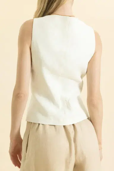 ELEVENTY Boat Neck Button Vest | Thumbnail 4 ELEVENTY Boat Neck Button Vest | Thumbnail 4