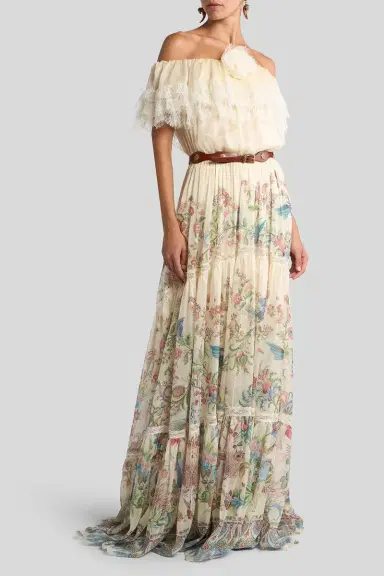 Etro Off The Shoulder Inset Gown | Thumbnail 2
