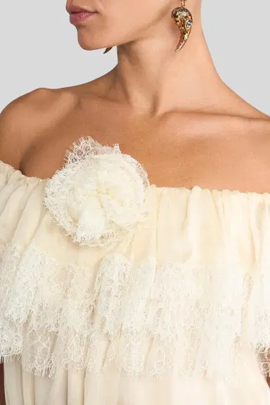 Etro Off The Shoulder Inset Gown | Thumbnail 3