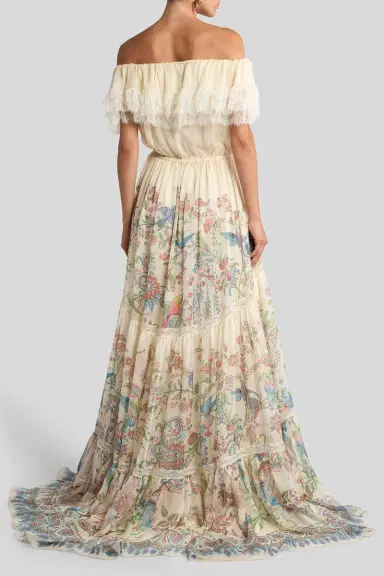 Etro Off The Shoulder Inset Gown | Thumbnail 4