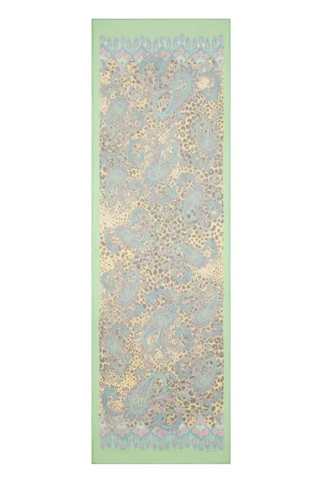 Etro Printed Tosca Scarf - Dark Brown Green