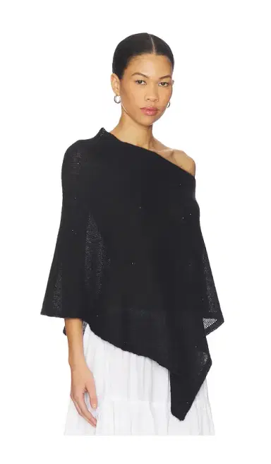 Autumn Cashmere Sequin Cropped Poncho Capelet | Thumbnail 2