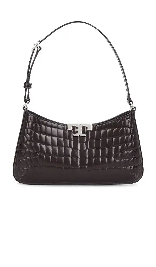 Tory Burch Eleanor Croc Embossed Slim Shoulder Bag