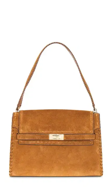 Tory Burch Lee Radziwill Suede Large Shoulder Bag | Thumbnail 1