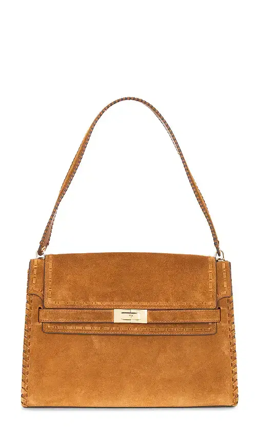 Tory Burch Lee Radziwill Suede Large Shoulder Bag