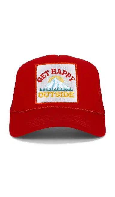 Friday Feelin Get Happy Outside Trucker Hat | Thumbnail 1 Friday Feelin Get Happy Outside Trucker Hat | Thumbnail 1