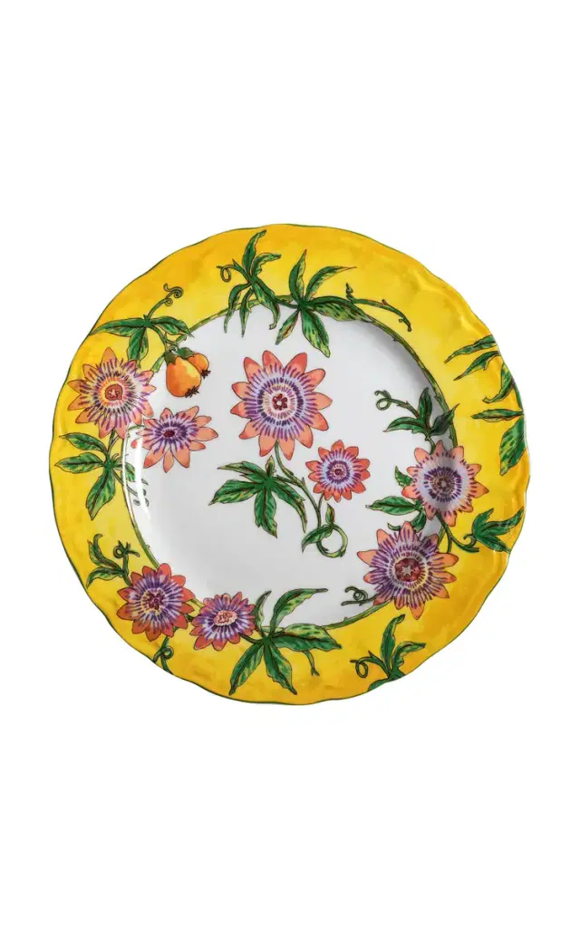Flor de Maracuja Dinner Plate - White