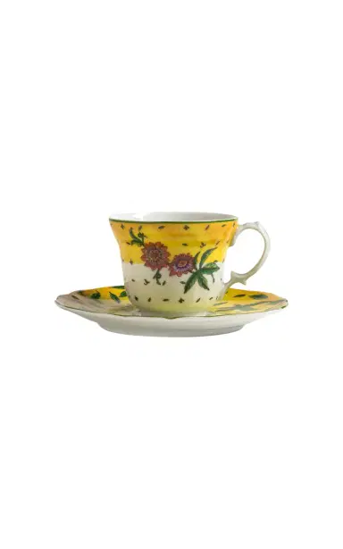 Tania Bulhoes Flor de Maracuja Espresso Cup and Saucer - Multi | Thumbnail 1
