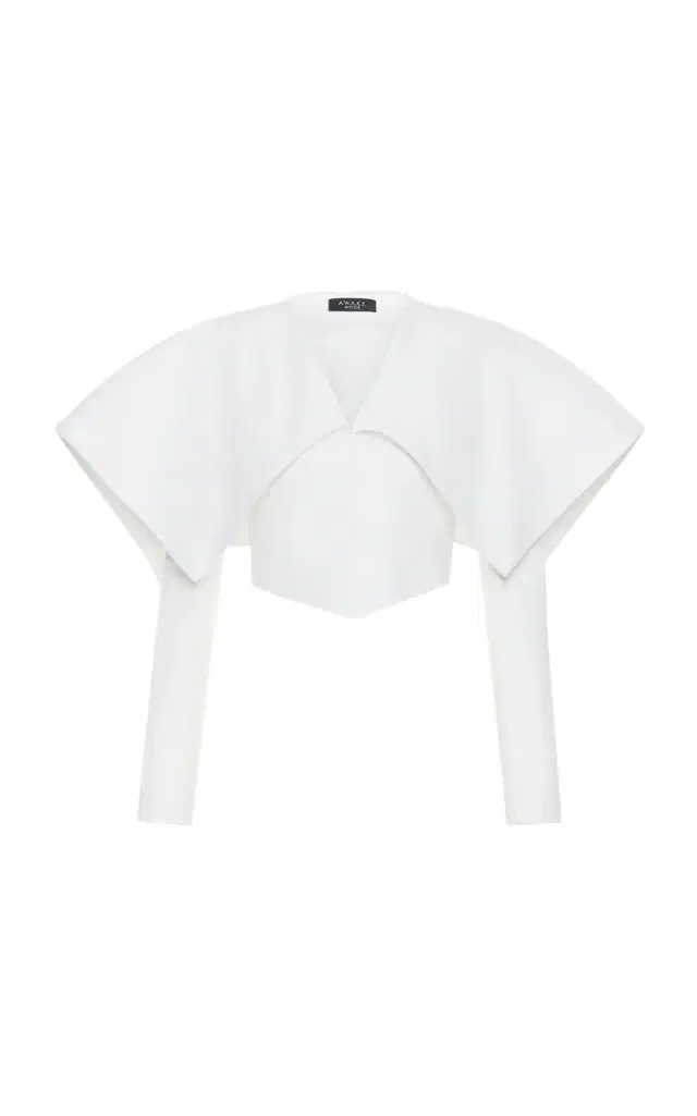 Collared Stretch-Poplin Cropped Blazer