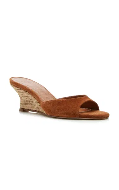 Staud Brigette Suede Wedge Mules | Thumbnail 4