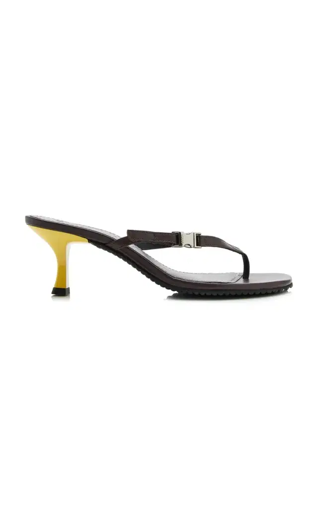 STAUD Flynn Leather Kitten Heels
