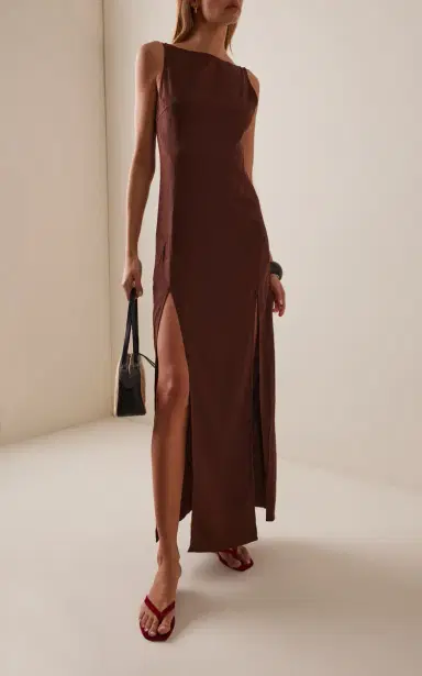 Staud Costa Linen-Blend Maxi Dress | Thumbnail 2 Staud Costa Linen-Blend Maxi Dress | Thumbnail 2