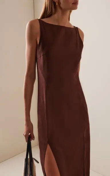 Staud Costa Linen-Blend Maxi Dress | Thumbnail 3 Staud Costa Linen-Blend Maxi Dress | Thumbnail 3