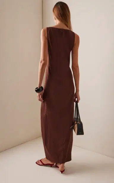 Staud Costa Linen-Blend Maxi Dress | Thumbnail 4 Staud Costa Linen-Blend Maxi Dress | Thumbnail 4