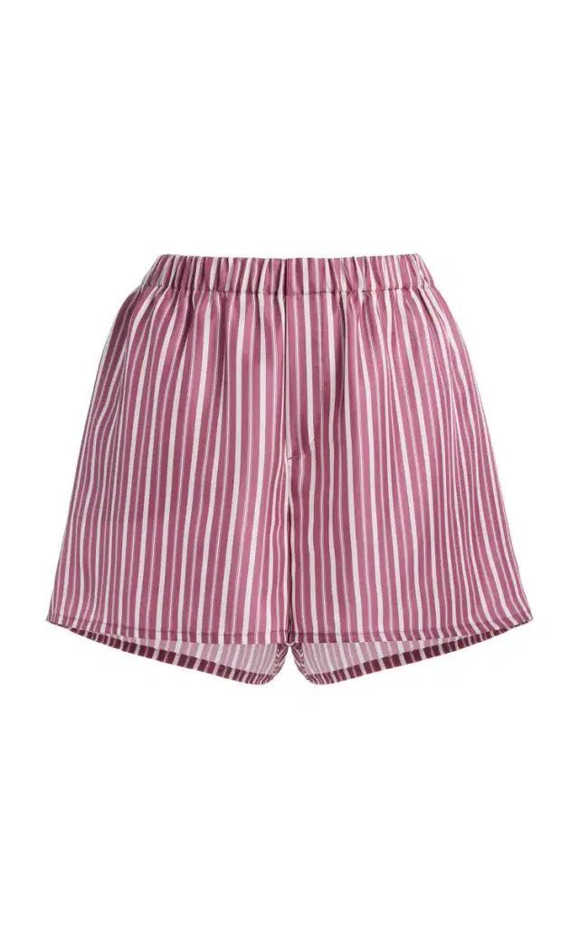 Franca Striped Silk Shorts