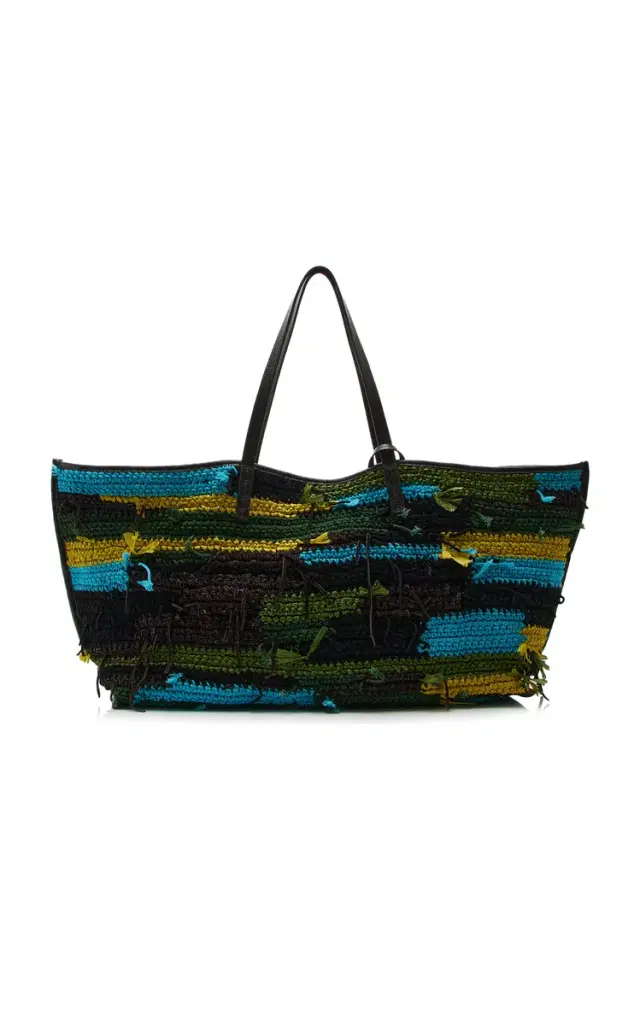 STAUD Christos Large Braided Tote Bag