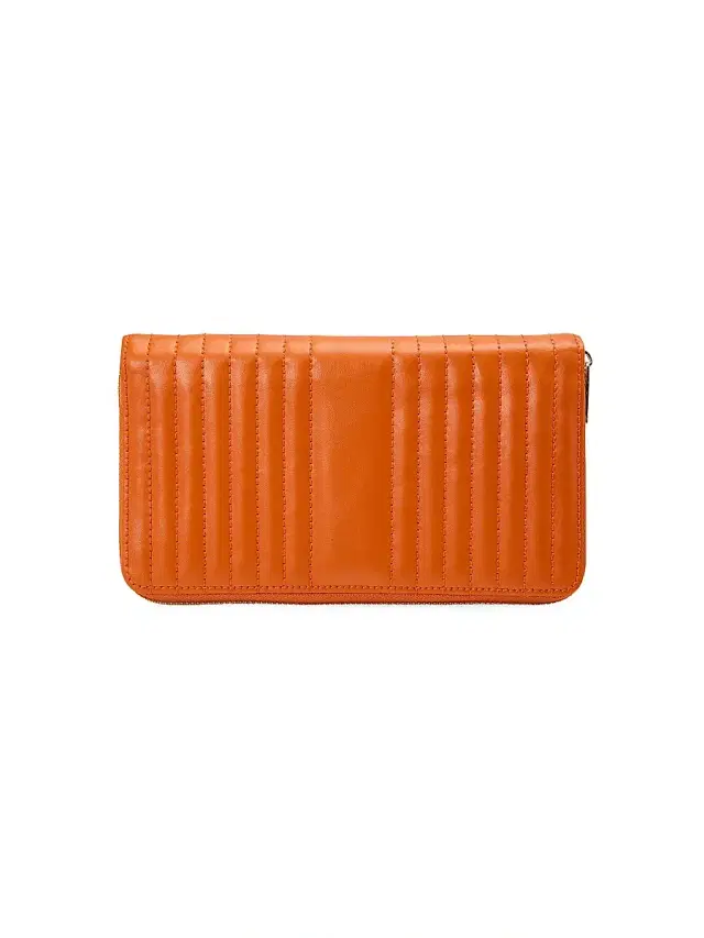Wolf Maria Medium Zip Jewelry Case - Tangerine