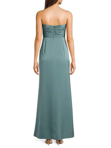 Aidan Mattox Women's Satin O-Ring Strapless Column Gown - Cool Mint | Thumbnail 5 Aidan Mattox Women's Satin O-Ring Strapless Column Gown - Cool Mint | Thumbnail 5