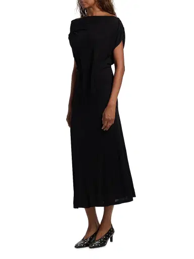 Co Women's Off-The-Shoulder Midi-Dress - Black - Size Large | Thumbnail 4